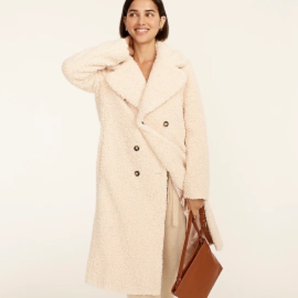 J Crew teddy Sherpa coat XL
